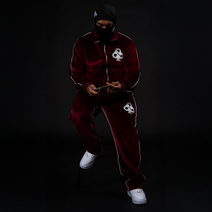 LUXURY DISTRESSED VELOUR JACKET