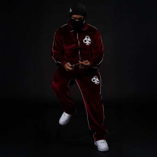 LUXURY DISTRESSED VELOUR JACKET